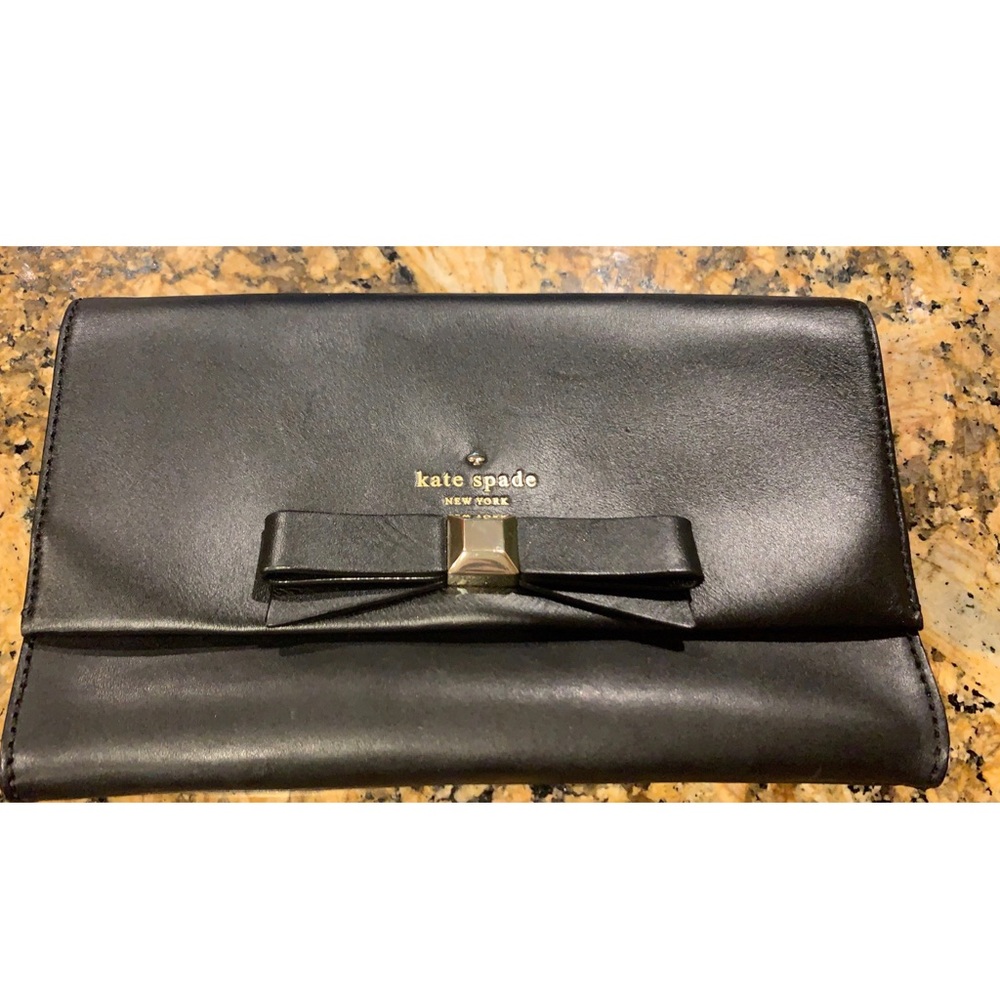 Black Kate Spade Clutch with dust bag